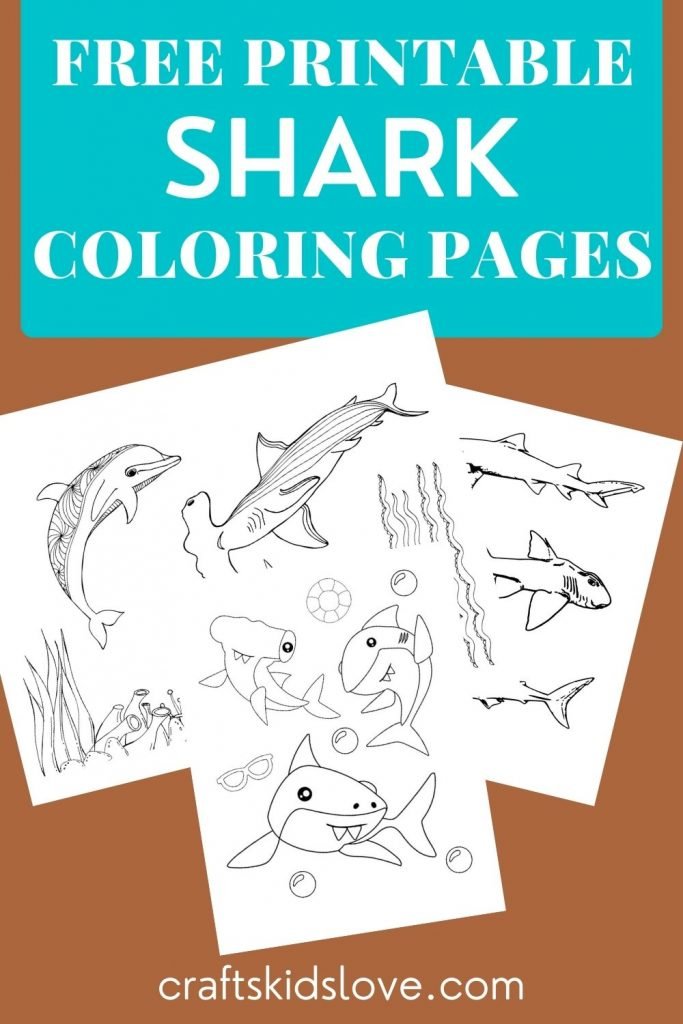 Free printable shark coloring pages