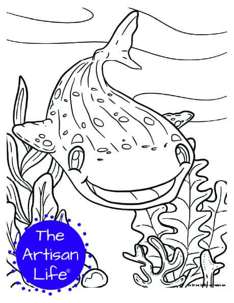 Free printable cute sea creature coloring pages for kids