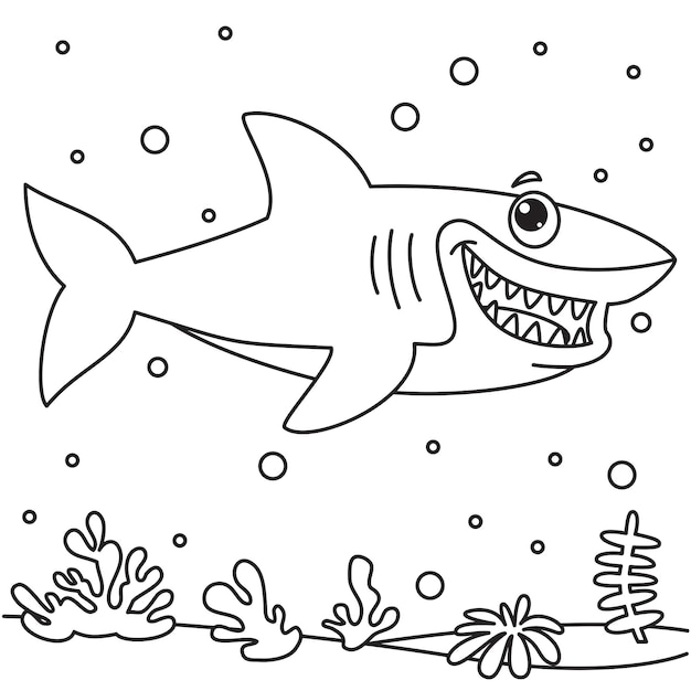 Premium vector line art drawing for kids coloring page