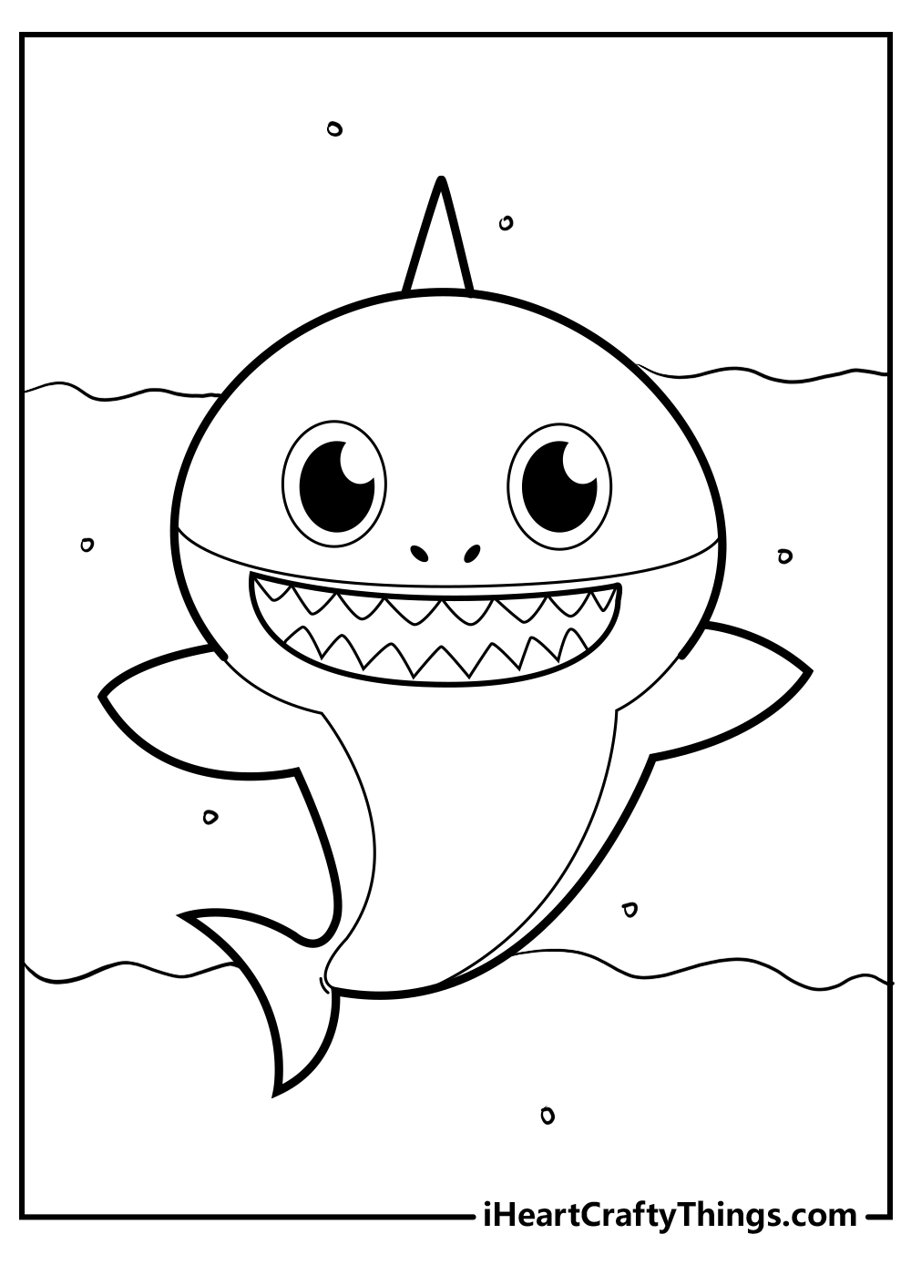 Printable baby shark coloring pages updated