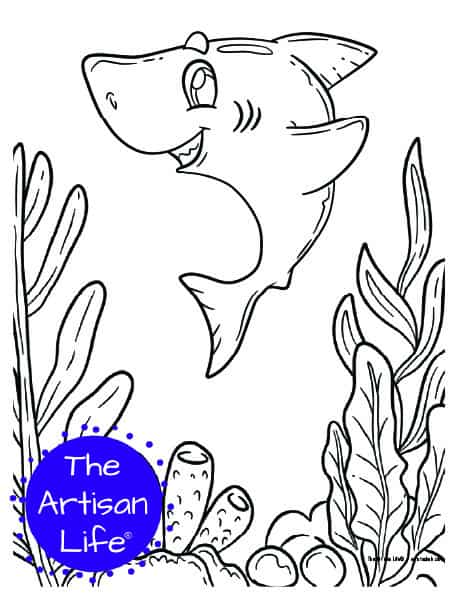 Free printable cute sea creature coloring pages for kids