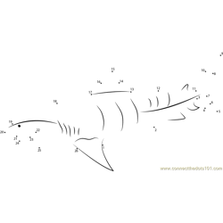 Shark connect the dots worksheets printable for kids