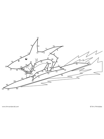 Surfing shark dot