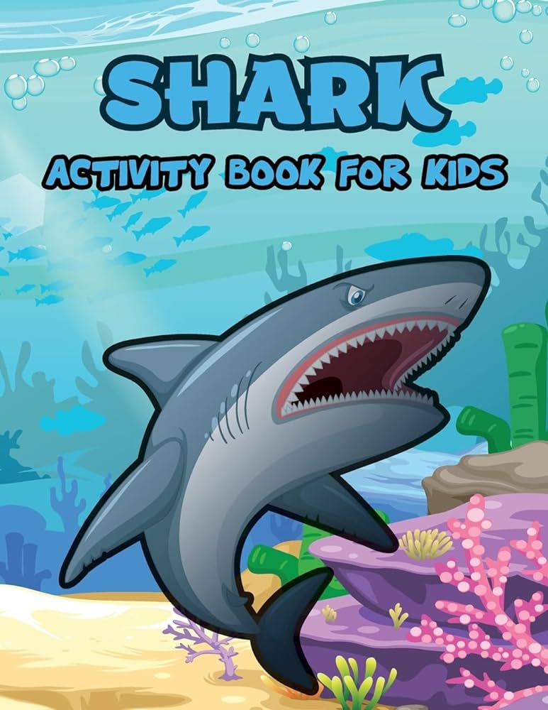 Shark activity book for kids shark colorg pages activity colorg book for kids dot to dot mazes how to draw bidden laura books