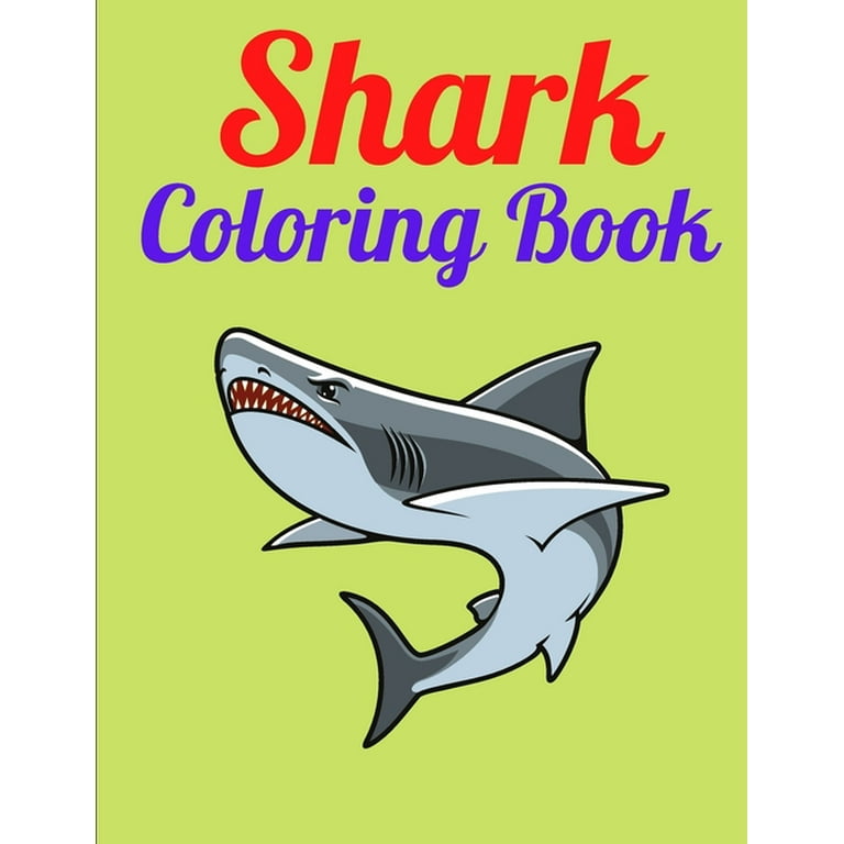 Shark coloring book shark activity book for kids boys girls ages