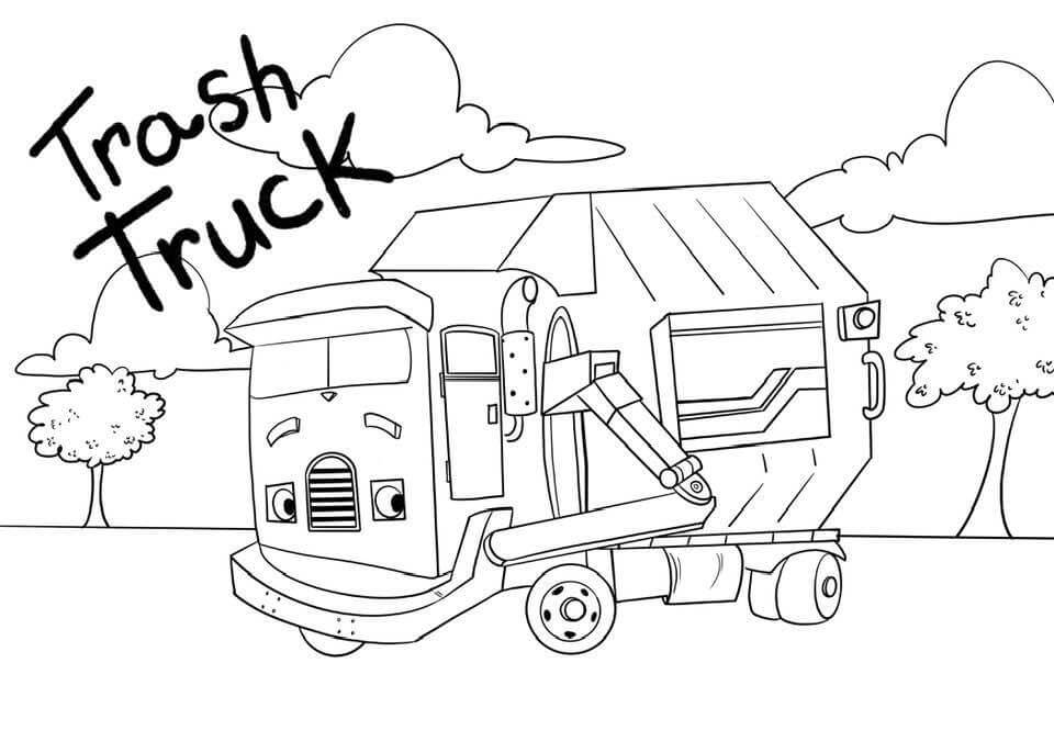 Shark monster truck coloring page