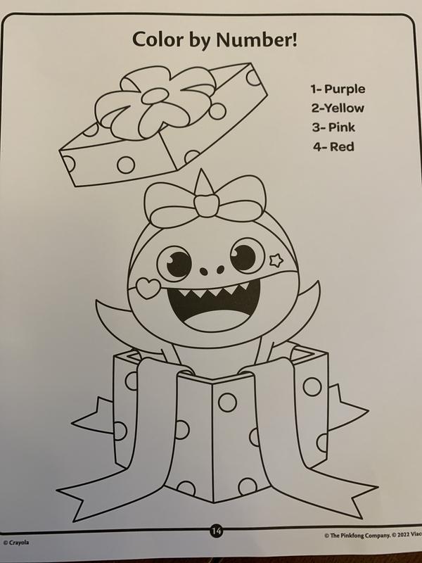 Baby shark color and sticker activity set