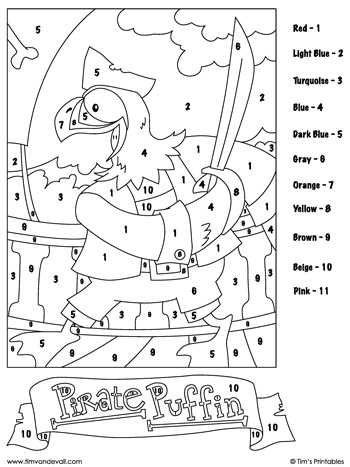 Color by number â hammerhead shark â tims printables