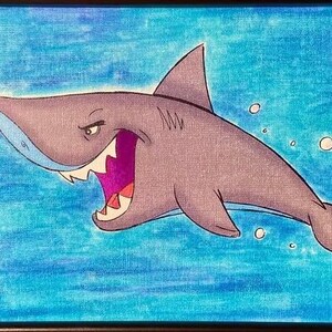Shark paint by number kids