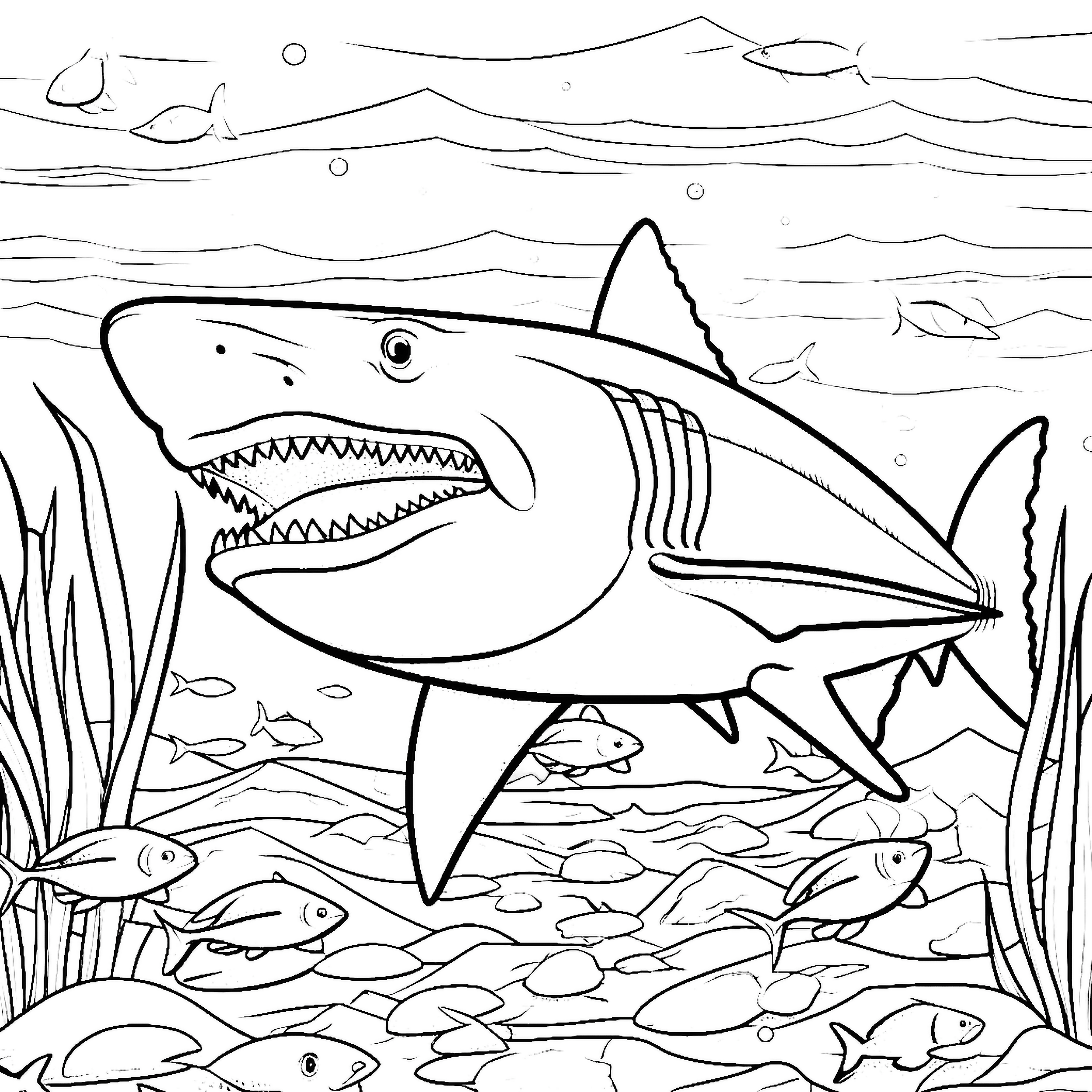 Shark coloring page