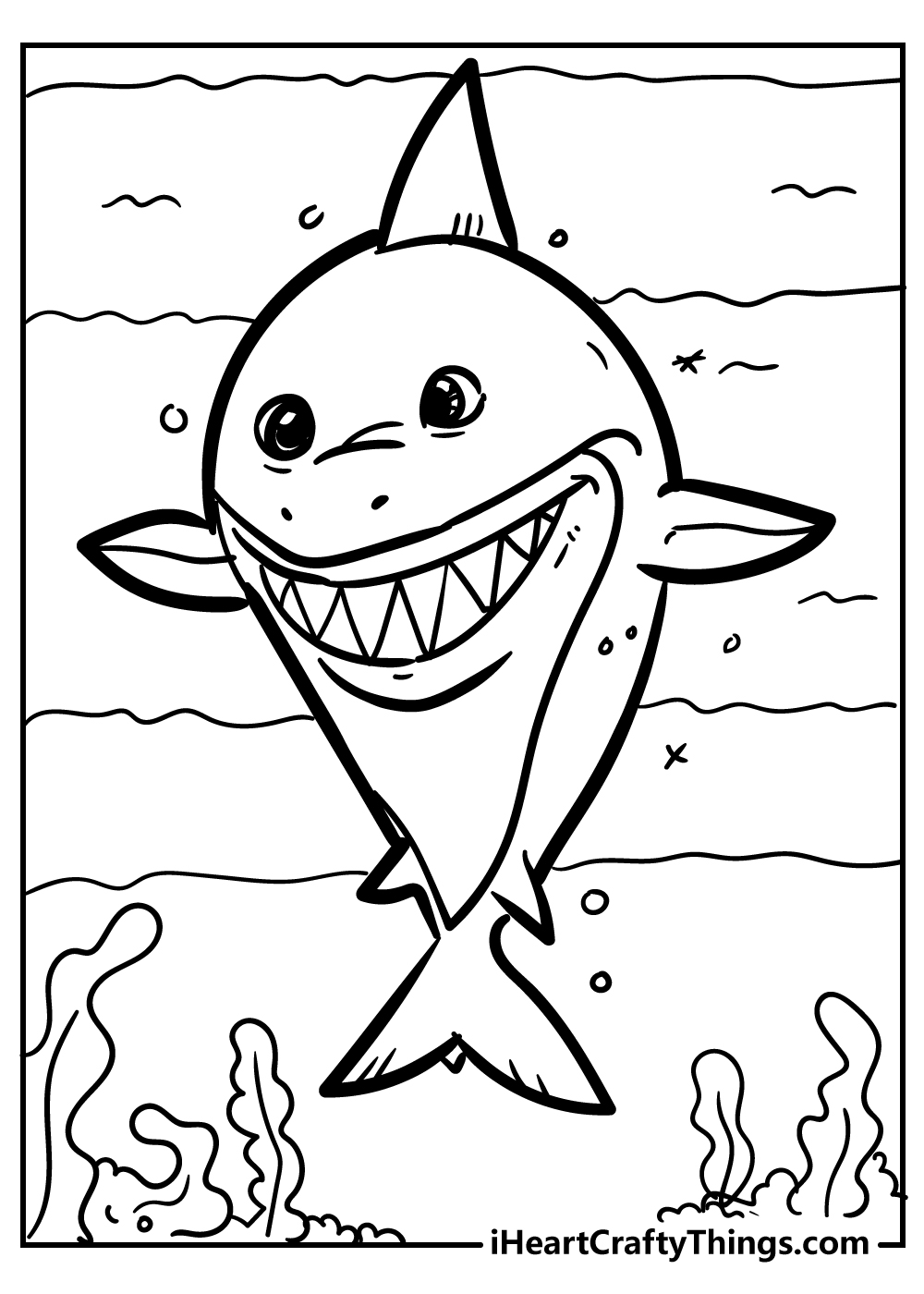 Shark coloring pages free printables