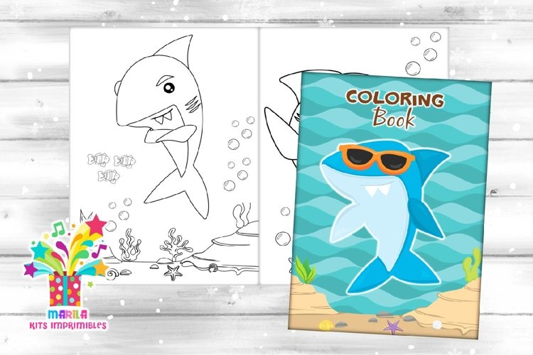 Shark coloring book