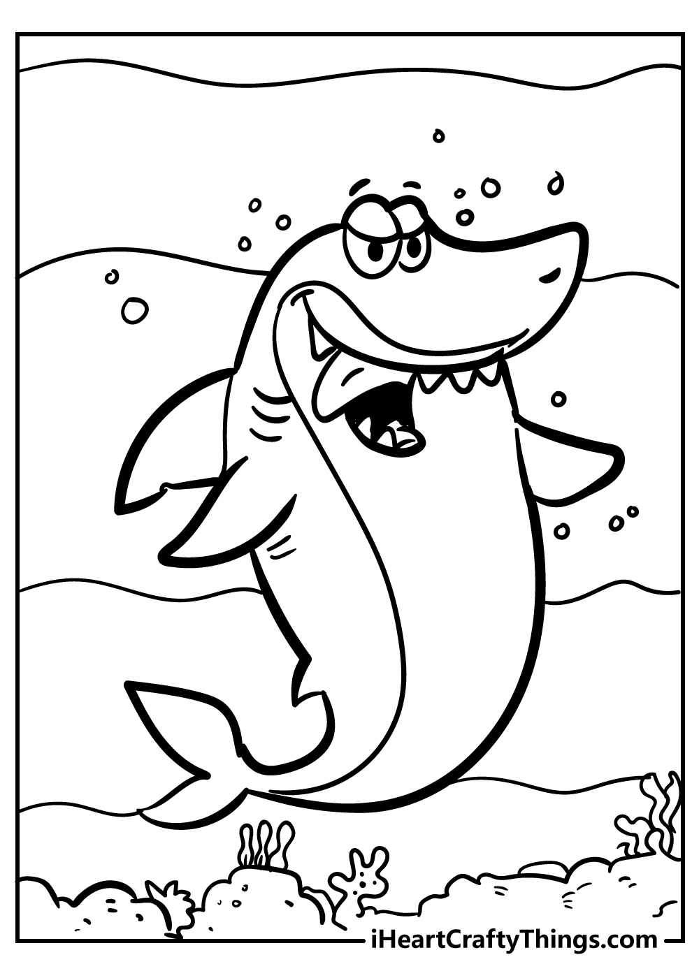 Shark coloring pages free printables