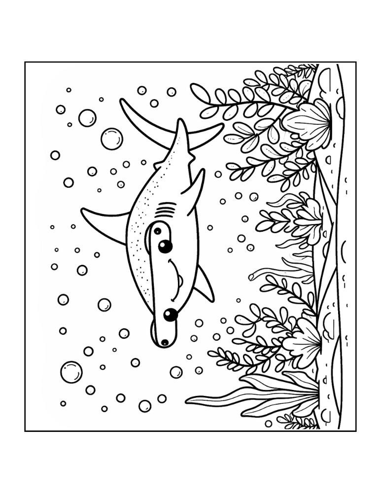 Free shark coloring pages for kids