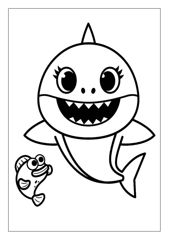 Baby shark coloring pages free printable coloring sheets for kids