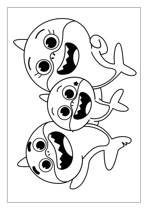 Baby shark coloring pages printable coloring sheets