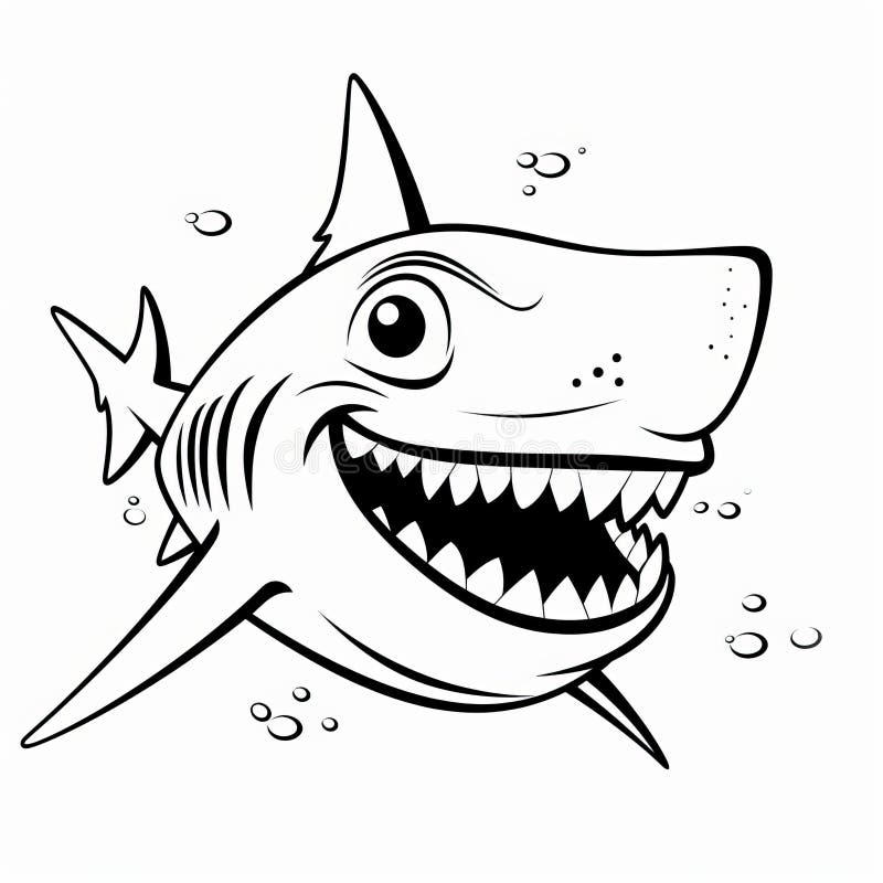Shark coloring pages stock illustrations â shark coloring pages stock illustrations vectors clipart