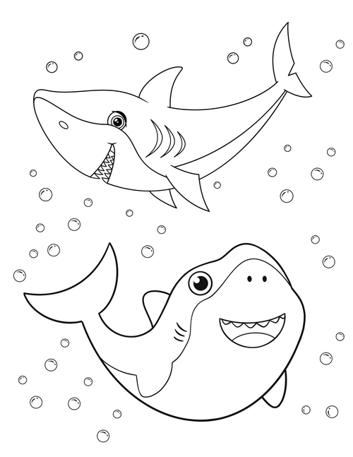 Spectacular shark coloring pages