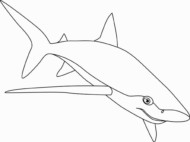Shark shape s crafts colouring pages