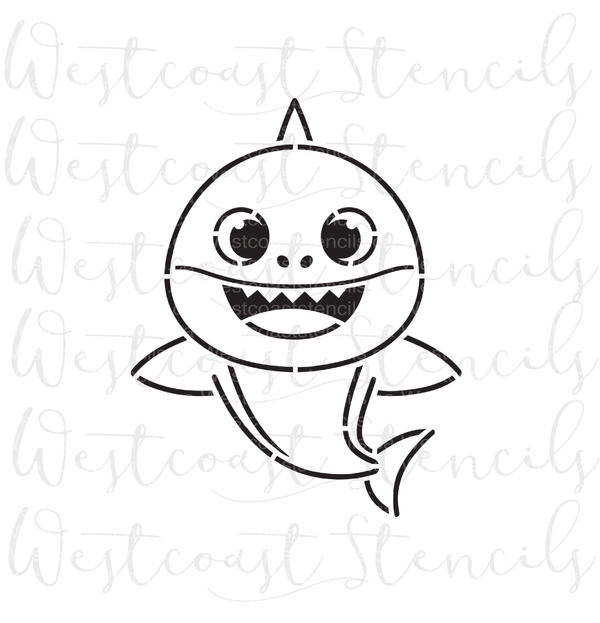 Pyo baby shark stencil