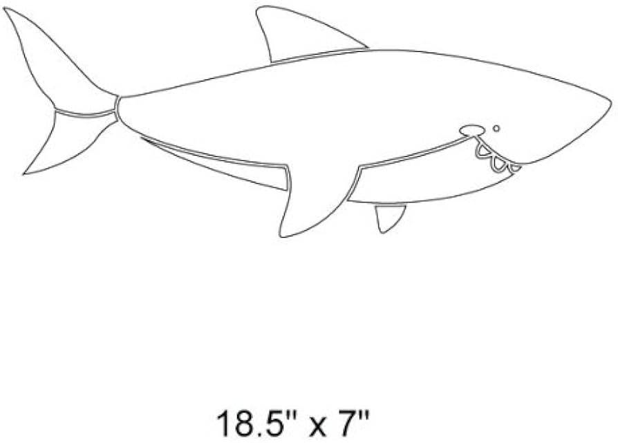 Shark stencil for painting sharks on the walls of an ocean boys room tools home improvement