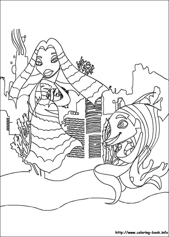 Shark tale coloring picture