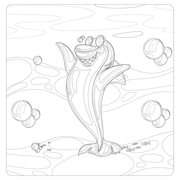 Premium vector printable shark coloring pages for kids