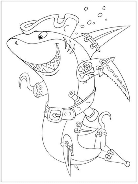 Sharks coloring pages