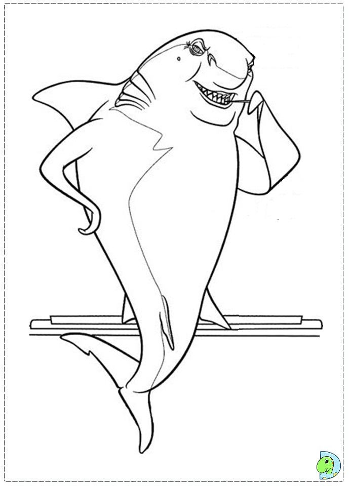 Shark tale coloring page