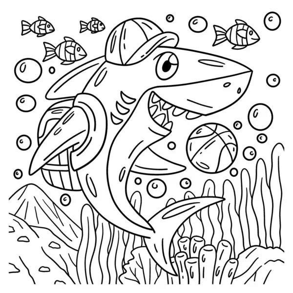 Coloring page shark stock photos royalty free coloring page shark images