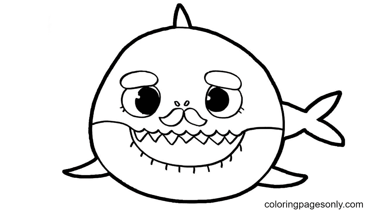 Baby shark coloring pages printable for free download