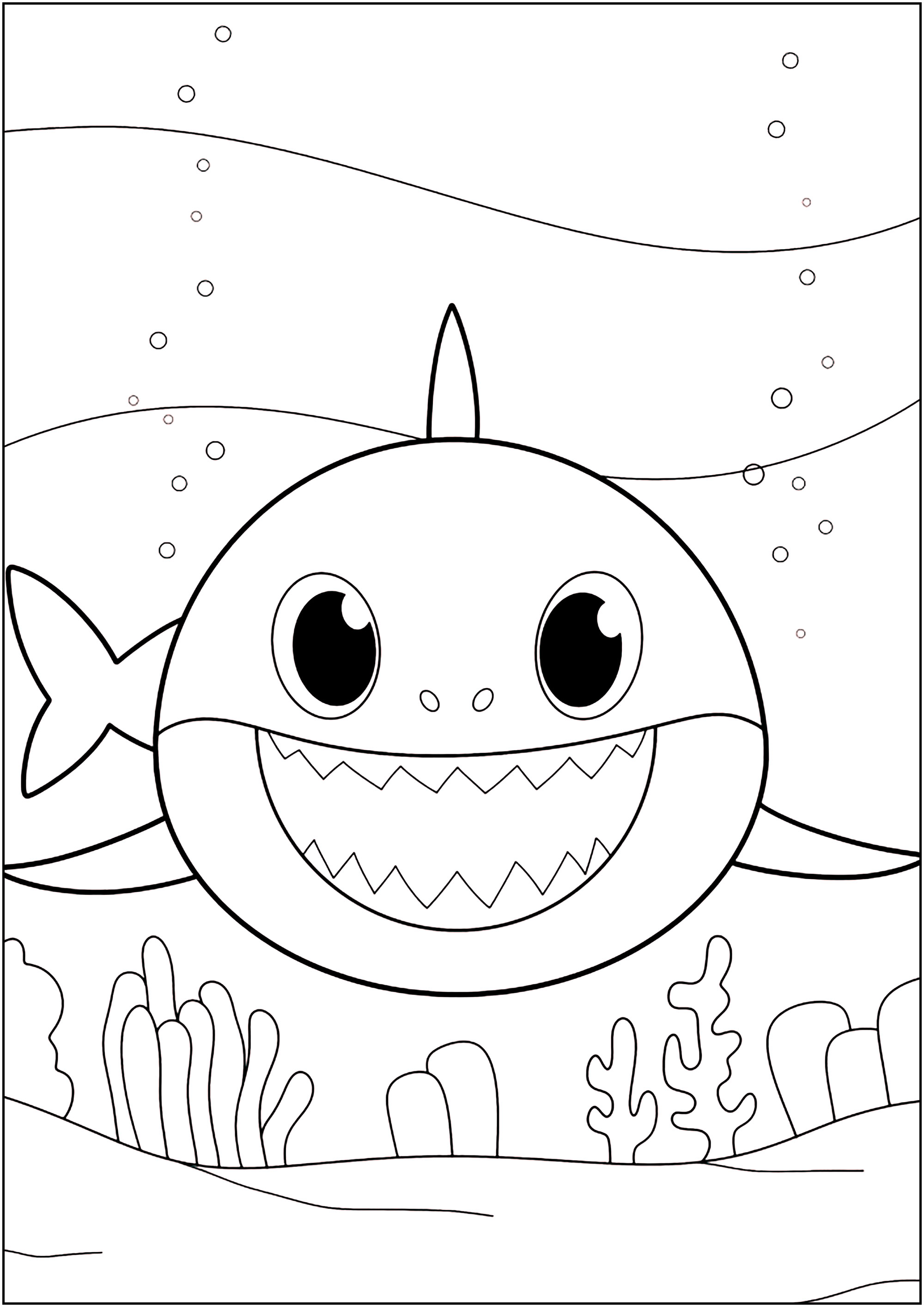 Baby shark and his shark teeth