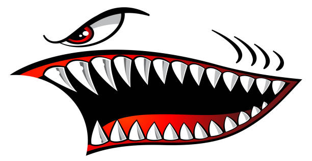Shark teeth stock illustrations royalty