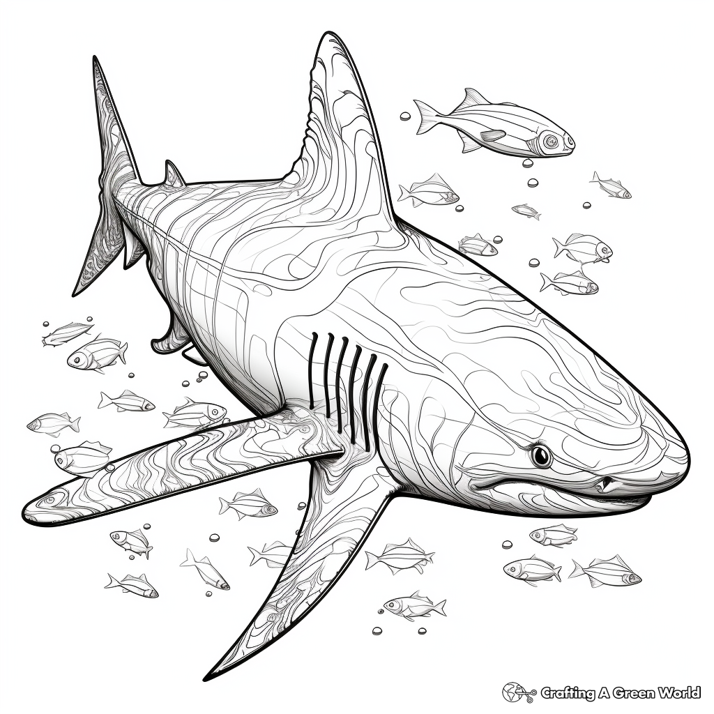Bull shark coloring pages
