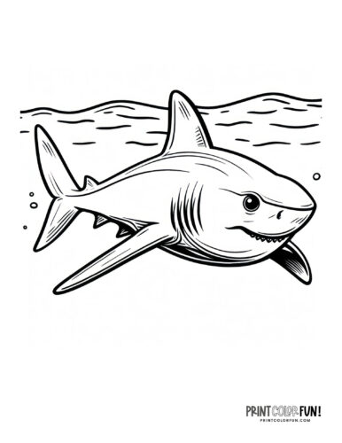 Shark clipart coloring pages dive into a sea of fun and creativity with these learning activities at