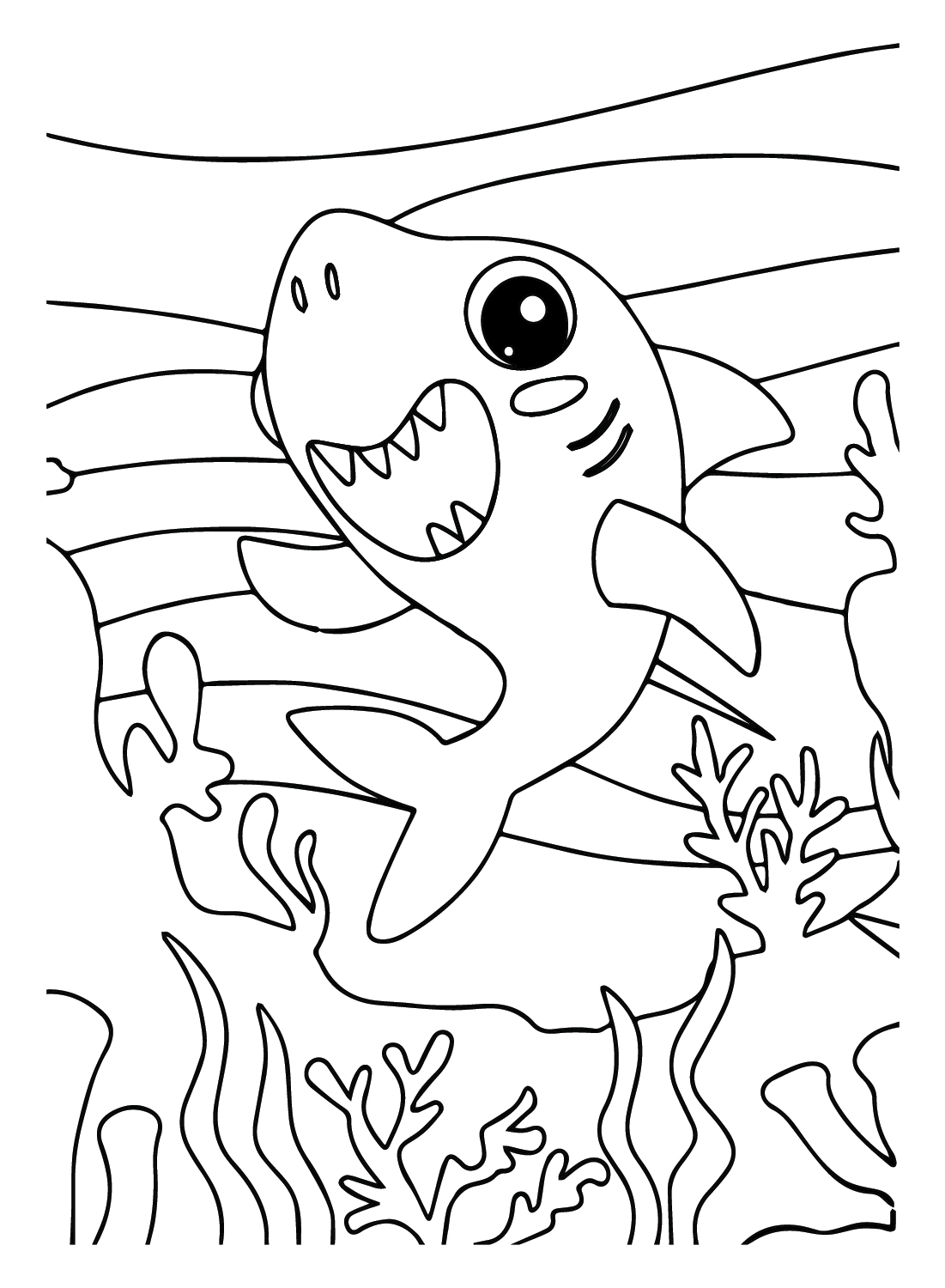 Great white shark coloring pages