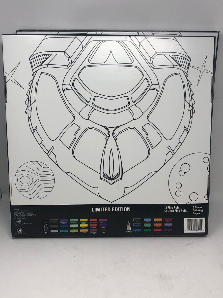 Sharpie count limited edition coloring pages intergalactic collection new