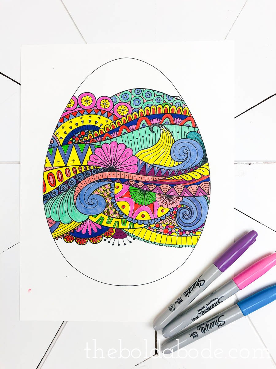 Easter egg coloring pages