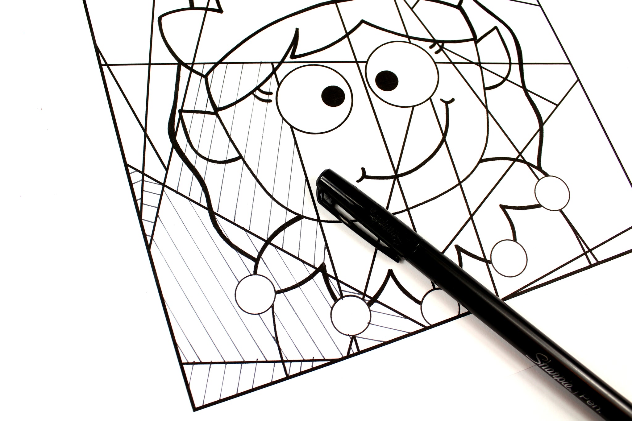 Christmas line art coloring pages â messy little monster shop