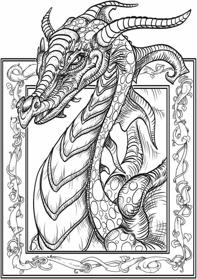 Pin by barbara tennison on sharpie fun dragon coloring page free adult coloring pages cool coloring pages