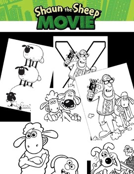 Shaun the sheep coloring pages wallace gromit printable activity pack for kids