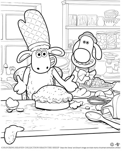 Shaun the sheep free colouring page colouring heaven