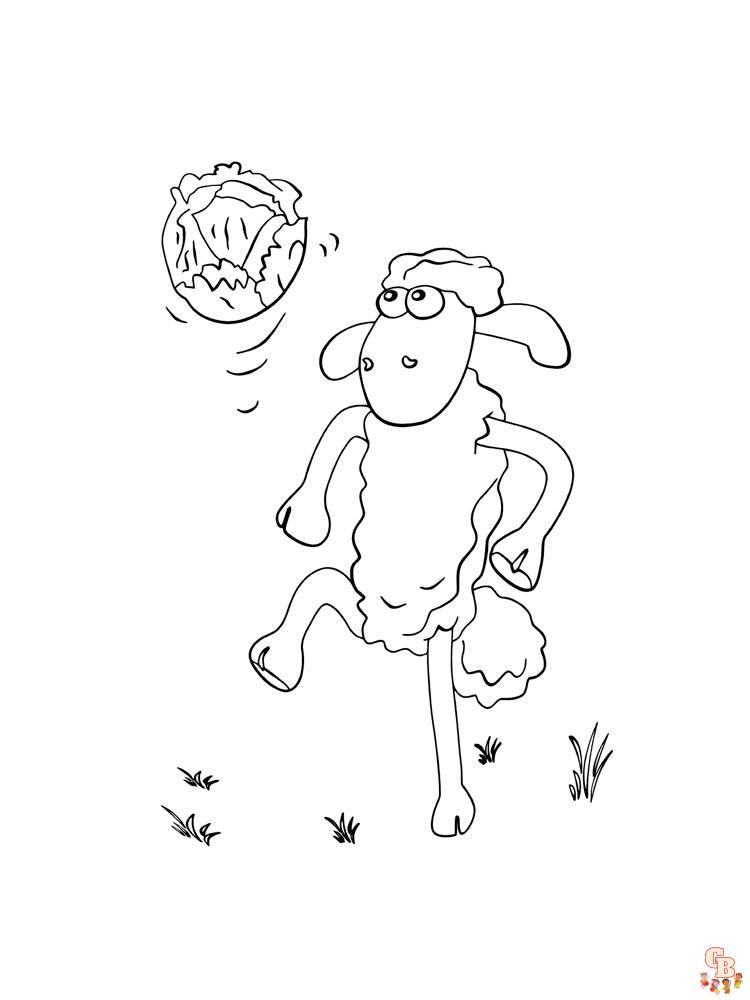 Pagini de colorat pentru copii din viaèa lui shaun sheep