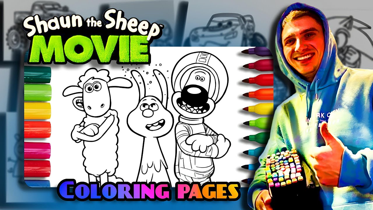 New shaun the sheep farmageddon coloring pages