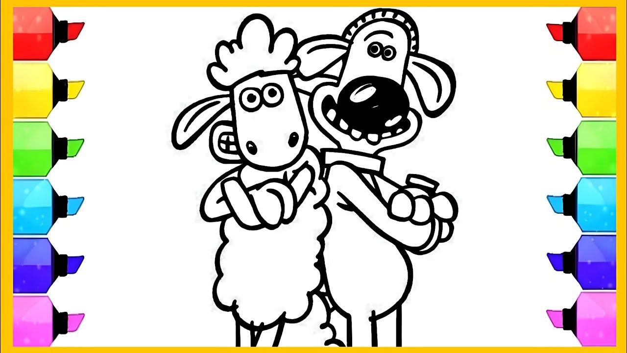 Shaun the sheep shaun the sheep drawing shaun the sheep drawing paint coloring pages for kids