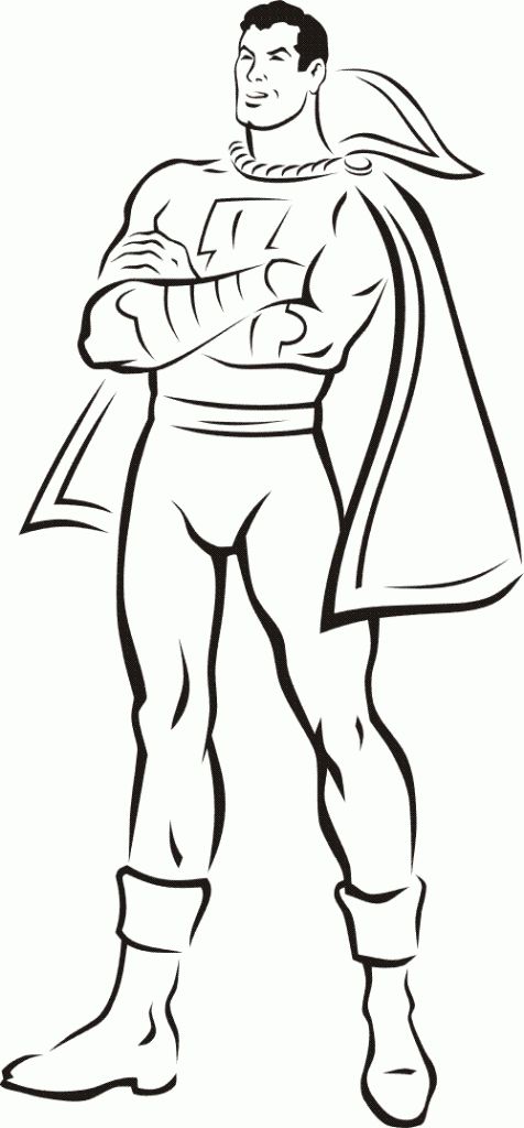 Shazam coloring pages