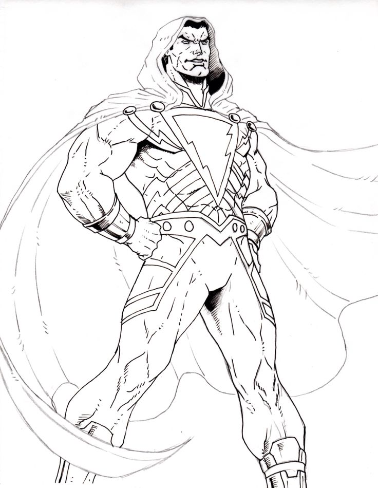 Shazam drawing i started to ink almost done pencilsrawing inking dcics shazam captainmarvel icbookart marcotheartist shazam ic art drawings