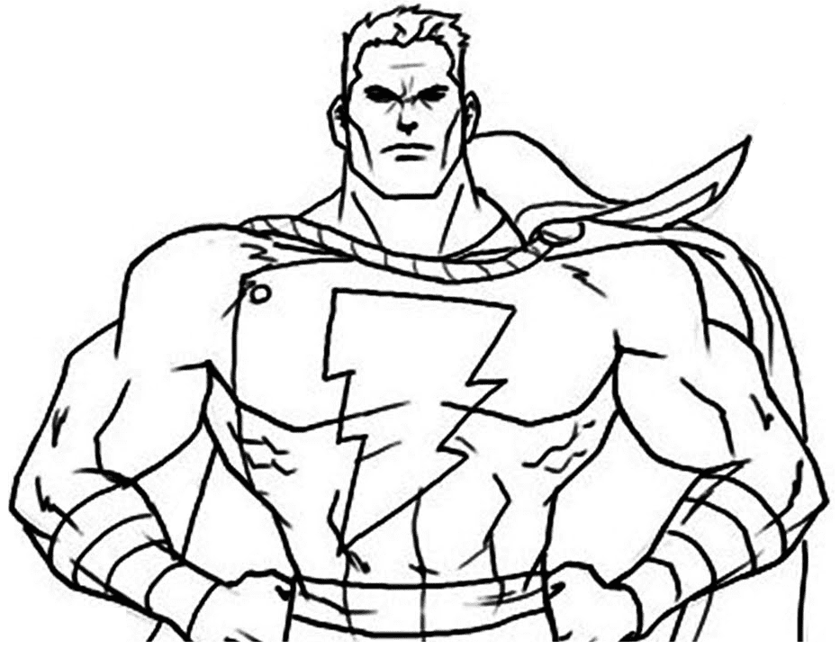 Shazam coloring pages