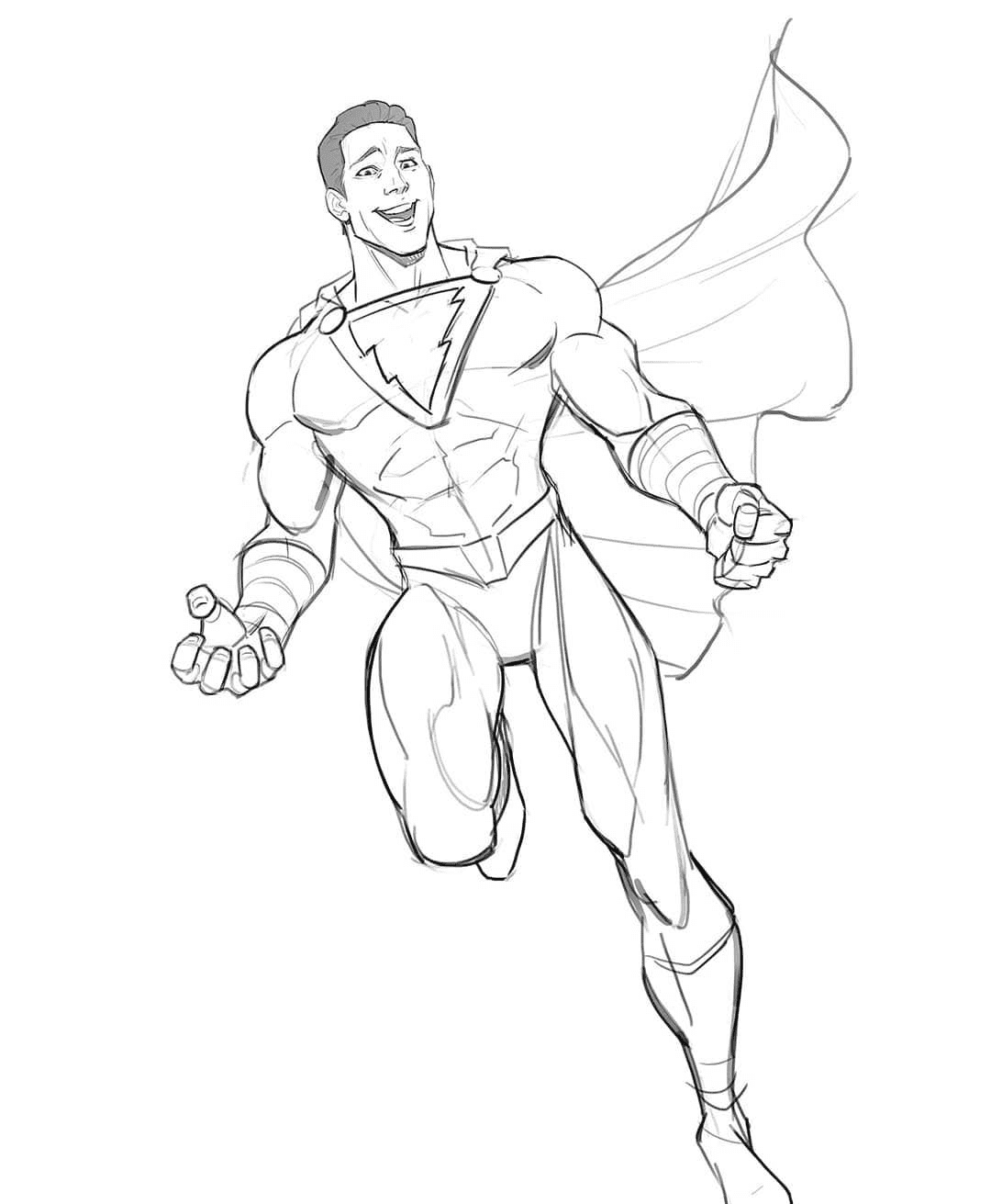 Shazam coloring pages printable for free download