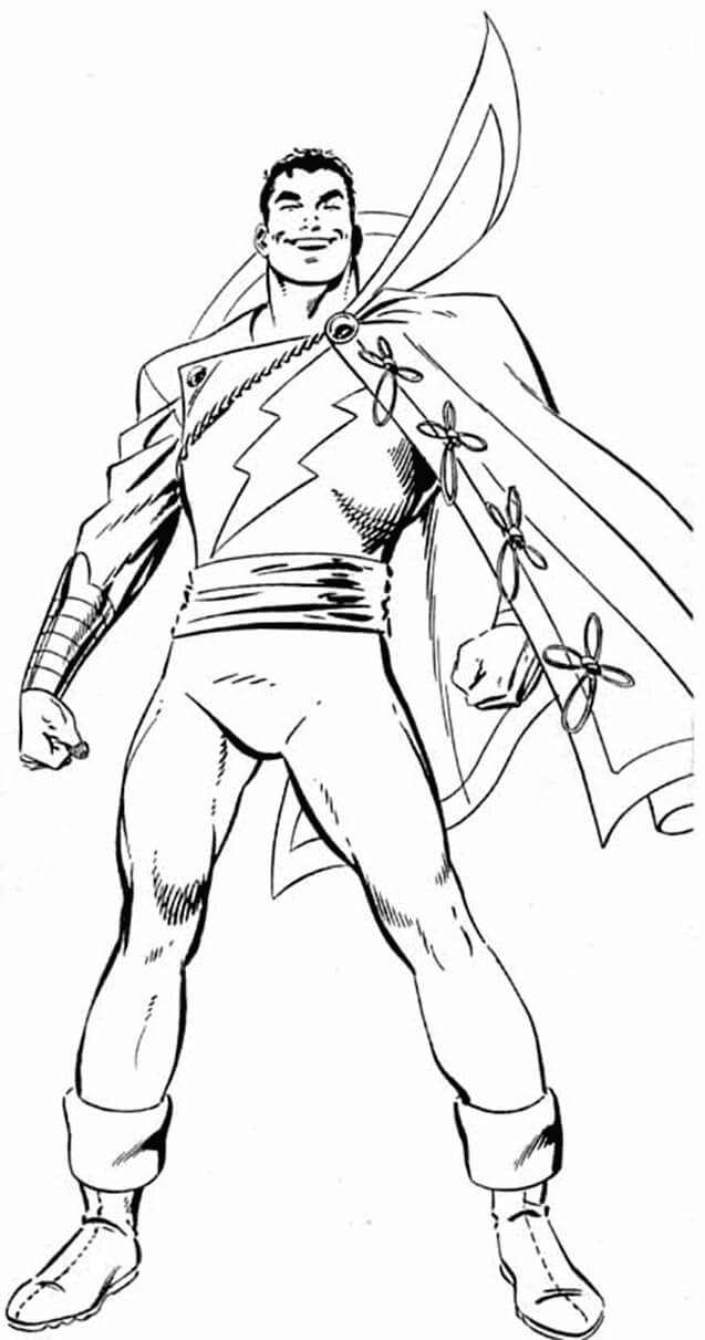 Shazam coloring pages printable for free download